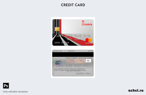 цифровая загрузка Литва (Литва) шаблон карты Mastercard банка Citadele